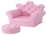 Children Kids Sofa Set Armchair Chair Seat with Free Footstool PU Leather for Girls 58L x 40.5W x T3398P347654