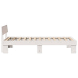 Bed Frame with Headboard White 90 x 200 cm Solid Pine Wood 872585