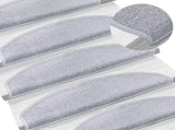 Self-adhesive Stair Mats 15 pcs Light Grey 80 x 24.5 x 3.5 cm 42038638