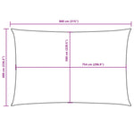 Sunshade Sail Oxford Fabric Rectangular 6x8 m Anthracite 135113