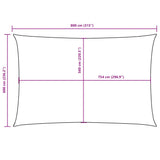 Sunshade Sail Oxford Fabric Rectangular 6x8 m Anthracite 135113