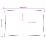 Sunshade Sail Oxford Fabric Rectangular 6x8 m Yellow 135608