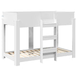 Bunk Bed for Kids White 80 x 160 cm Engineered Wood 3410547