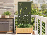 Garden Privacy Screen Olive green 50 x 140 cm Cold-rolled steel 876276