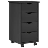 Desk Cabinet Set 2 pcs Grey Solid Pine Wood 3438772
