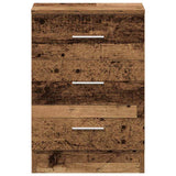 Bedside Cabinets 2 pcs Old Wood 38x35x55 cm Engineered Wood 861125