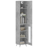 Highboard Concrete Grey 34.5x34x180 cm Engineered Wood 3199021