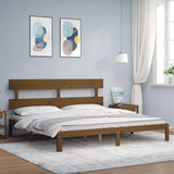 Bed Frame without Mattress Honey Brown 200x200 cm Solid Wood Pine 3193554