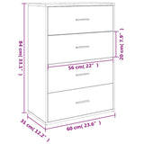Sideboard Grey Sonoma 60x31x84 cm Engineered Wood 840504