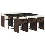 Garden Dining Set Brown, Cream White, Black 3211089