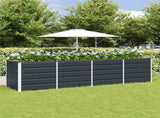 Planter Anthracite 320 x 80 x 75 cm Steel 42018197