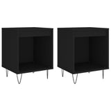 Bedside Cabinets 2 pcs Black 40x35x50 cm Engineered Wood 830719
