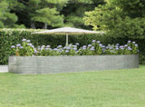 Garden Raised Bed Silver 447x140x68 cm Galvanised Steel 319112