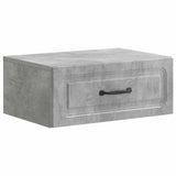 Wall-Mounted Bedside Cabinet with Drawer 2 pcs Concrete Grey 899302