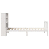 Bookcase Bed without Mattress White 90x200 cm Solid Wood Pine 3321699