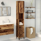 Bathroom Cabinet Old Wood 30x30x190 cm Engineered Wood 857105