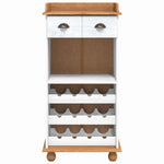 Wine Cabinet ASKIM White 57 x 37 x 114 cm Solid pine wood 4105444