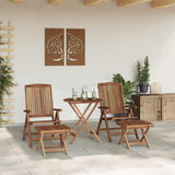 Garden Dining Set 4 pcs Brown Solid Teak Wood 3375780