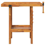 Workbench with Vices 92x48x83 cm Solid Wood Acacia 153319