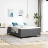 Box Spring Bed Light Grey 160 x 200 cm Velvet 42006977
