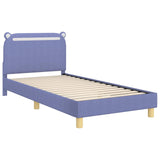 Children's Bed Frame with Headboard Jeans Blue 90 x 200 cm 42011228