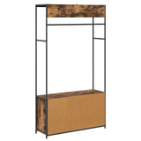 Coat Stand with Shoes Bench Smoked Oak 100 x 32 x 180.5 cm 8012034