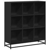 Bookcase Black 97.5x33x107.5 cm Engineered Wood and Metal 3300860