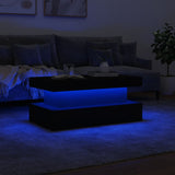 Coffee Table with LED Lights White 90x50x40 cm 839847
