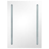 ZNTS LED Bathroom Mirror Cabinet Grey 50x13x70 cm 326497