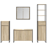 Bathroom Furniture Set with Drawer Sonoma Oak Engineered Wood 3403047