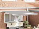 Retractable Awning Light Grey 300 x 200 cm Fabric 3329585