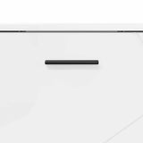 Bathroom Cabinet with Drawer High Gloss White 76.5 x 35 x 64 cm 883298