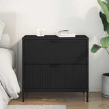 Bedside Table Black 63.5 x 36 x 61 cm Engineered wood 883465