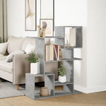 ZNTS Room Divider Bookcase Concrete Grey 92x29x112 cm Engineered Wood 858123