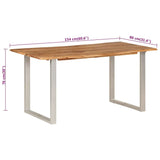 Dining Table 154x80x76 cm Solid Acacia Wood 286477