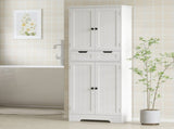 Tall Bathroom Cabinet, Freestanding Bathroom Storage Cabinet with Drawer, Shelves and Doors, 60 30 T3398P548730