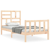 Bed Frame without Mattress Small Single Solid Wood Pine 3193036