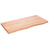Bathroom Countertop Light Brown 100x50xcm Treated Solid Wood 3156132