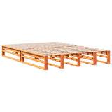 Bookcase Bed without Mattress Wax Brown 140x200 cm Solid Wood Pine 3323961