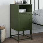 ZNTS Bedside Cabinet Olive Green 36x39x78 cm Steel 846574