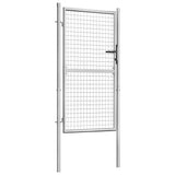 Garden Gate Galvanised Steel 100x150 cm Silver 144758