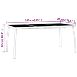 Garden Table Anthracite 165x80x72 cm Steel Mesh 362734