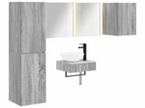 Bathroom Furniture Set 5 pcs Grey Sonoma 33 x 34.5 x 160 cm 3407260