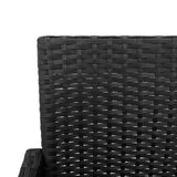 Garden Bar Stools 2 pcs Black Poly Rattan 368702