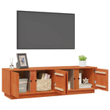 TV Cabinet Wax Brown 140 x 40 x 40 cm Solid Pine Wood 870000
