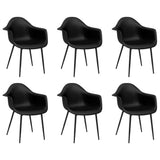 Dining Chairs 6 pcs Black PP 3082357