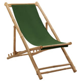 Beach Chair Green Bamboo and canvas Perfect for adults Foldable 313021