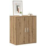 Shoe Cabinet Artisan Oak 60x35x70 cm Engineered Wood 856697