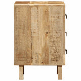 ZNTS Bedside Cabinet 37x32x50 cm Solid Wood Rough Mango 4104515