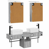 Bathroom Cabinet Set 5 pcs Grey Sonoma 50 x 14.5 x 70 cm 3406324